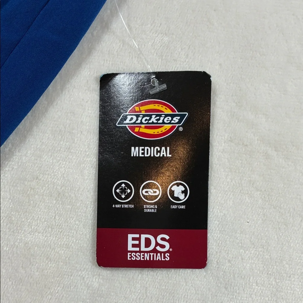 Dickies Blue V-Neck Scrub Top and Pants Set EDS Collection - Picture 9 of 11